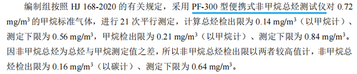 《固定污染源廢氣總烴、甲烷和非甲烷總烴的測定便攜式催化氧化-氫火焰離子化檢測器法》